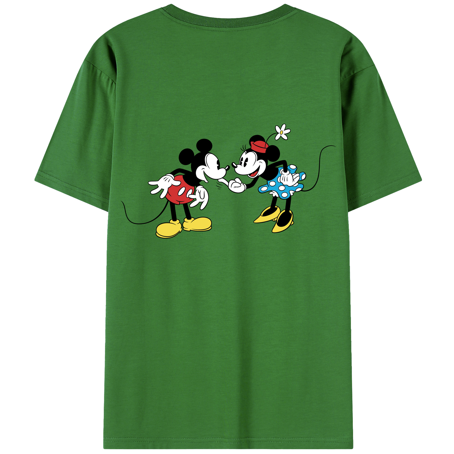 （画像用） ミッキーマウス Mickey Mouse レディース半袖Tシャツ(バックプリント)